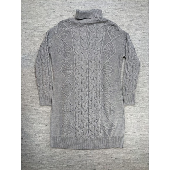 Orvis Merino Cable Sweater Dress Women's Large Gray Wool Classic Quiet‎ Luxury - Picture 10 of 11
